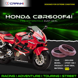 Fork Dust Seals Pair For Honda CBR600F4i (2003-2006) - CPD57-108-1 - CRANK1