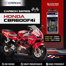 Load image into Gallery viewer, Carbon Brake Pads For Honda CBR600F4i (2001-2006) - Front - CFB692 - 1 Set - CRANK1