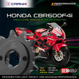 Sprocket For Honda CBR600F4i (2001-2006) - Front - CPF1269.16T - CRANK1