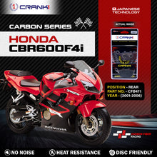 Load image into Gallery viewer, Carbon Brake Pads For Honda CBR600F4i (2001-2006) - Rear - CFB471 - 1 Set - CRANK1