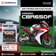 Load image into Gallery viewer, Sintered Brake Pads For Honda CBR650F (2014-2018) - Front - CB241 - 2 Sets Required - CRANK1