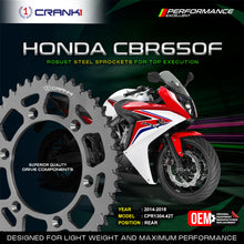 Load image into Gallery viewer, Sprocket For Honda CBR650F (2014-2018) - Rear - CPR1304.42T - CRANK1
