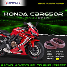 Load image into Gallery viewer, Fork Dust Seals Pair For Honda CBR650R (2019-2020) - CPD57-115 - CRANK1