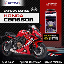 Carbon Brake Pads For Honda CBR650R (2019-2020) - Rear - CFB694 - 1 Set - CRANK1