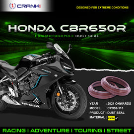 Fork Dust Seals Pair For Honda CBR650R (2021 Onwards) - CPD57-115 - CRANK1