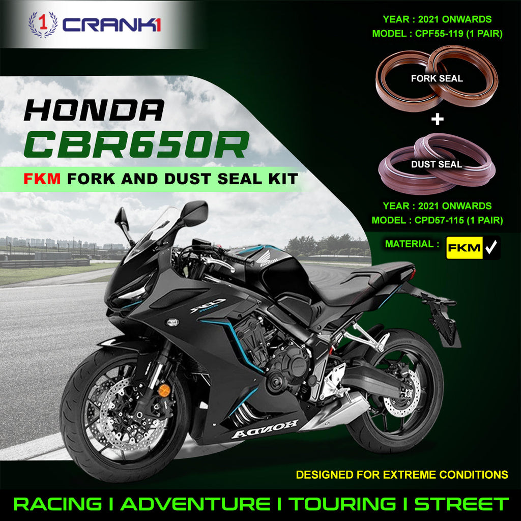 Fork And Dust Seals Kit For Honda CBR650R (2021 Onwards) - CRANK1