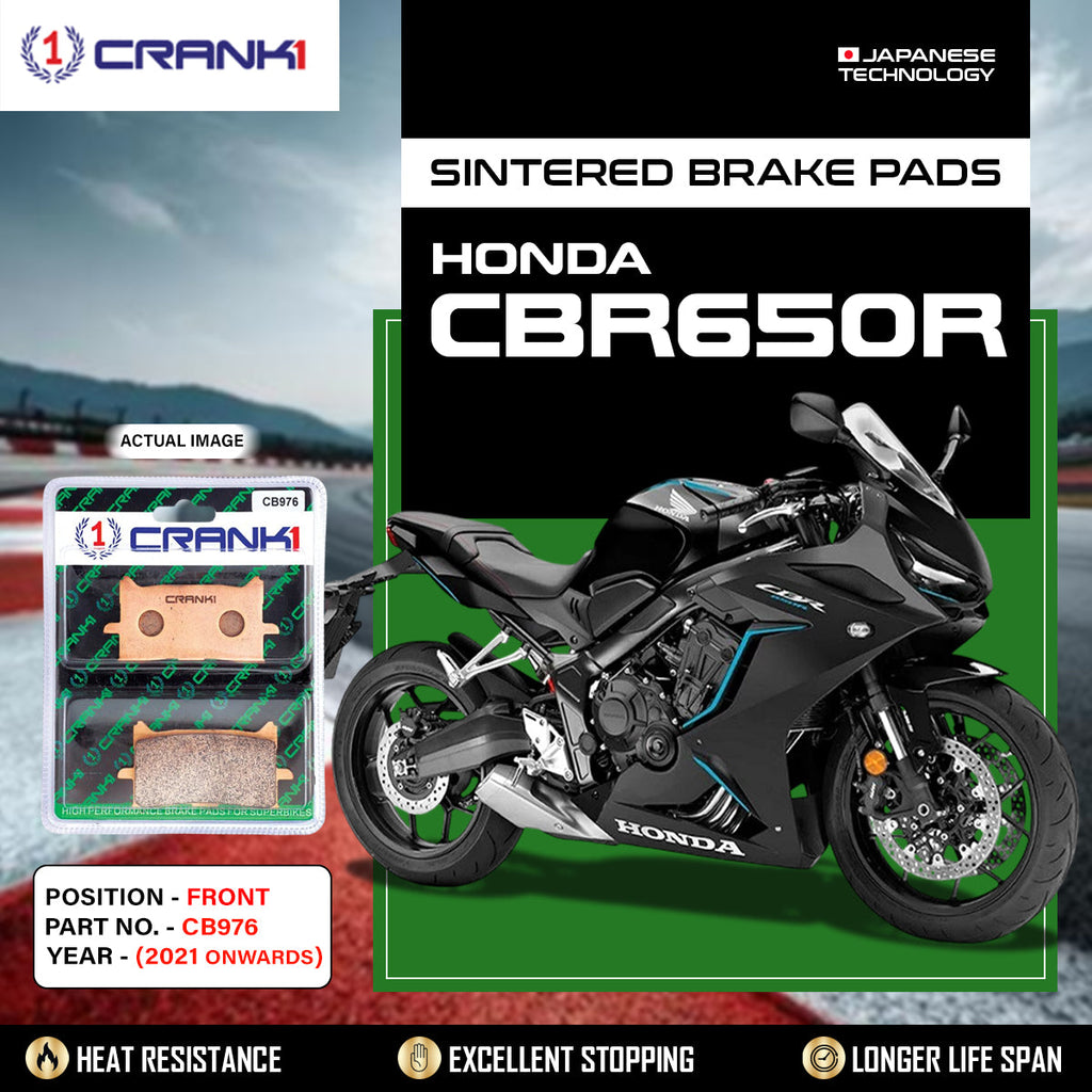 Sintered  Brake Pads For Honda CBR650R (2021 Onwards) - Front - CB976 - 2 Sets - CRANK1