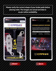 Carbon Brake Pads For Suzuki V-Strom 650 (2017-2022) - Front - CFB922 + CFB132 - 2 Sets - CRANK1