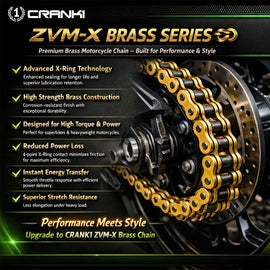 Chain - 530 Pitch x 124 Links Gold (ZVMX) - CRANK1