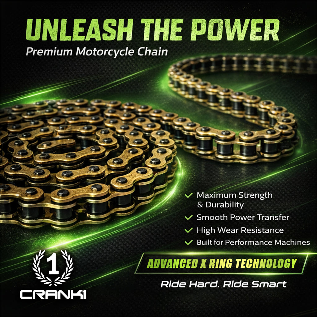 Chain For Honda Africa Twin (2016-2019) - 525 Pitch x 124 Links Gold (ZVMX) - CRANK1