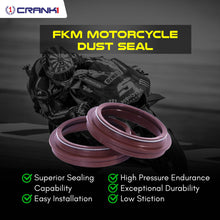 Load image into Gallery viewer, Fork Dust Seals Pair For Honda CBR650F (2014-2018) - CPD57-115 - CRANK1