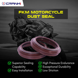 Fork Dust Seals Pair For Yamaha YZF-R3 (2015 Onwards) - CPD57-107 - CRANK1