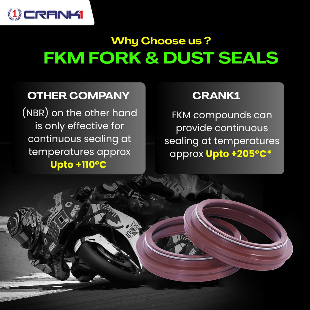 Fork Dust Seals Pair For Honda CBR650F (2014-2018) - CPD57-115 - CRANK1
