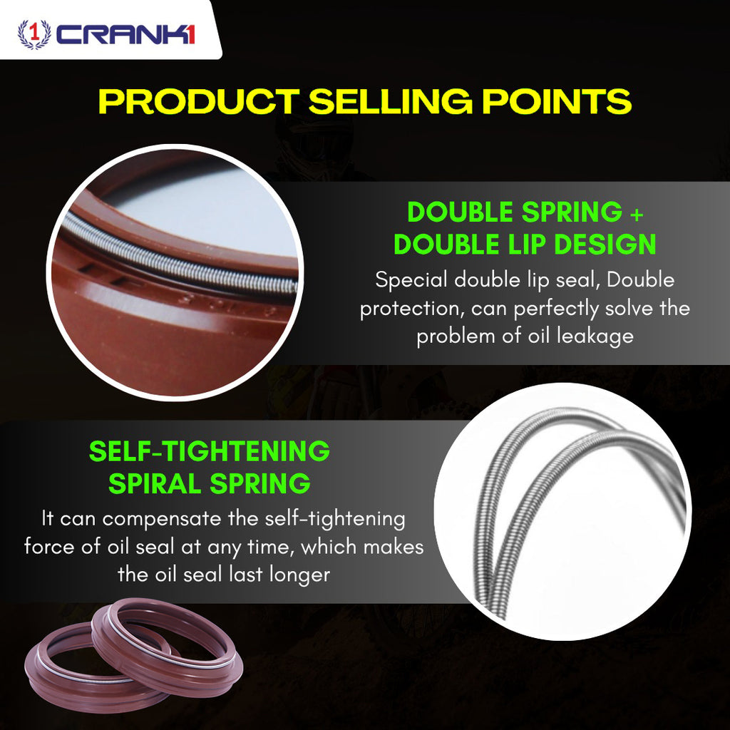 Fork And Dust Seals Kit For Kawasaki Z900 (2017-2021) - CRANK1