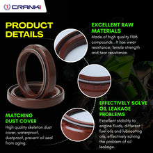 Load image into Gallery viewer, Fork Oil Seals Pair For Ducati Hyperstrada (2013-2015) - CPF55-123 - CRANK1