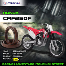 Load image into Gallery viewer, Fork Oil Seals Pair For Honda CRF250F (2021 Onwards) - CPF55-119 - CRANK1
