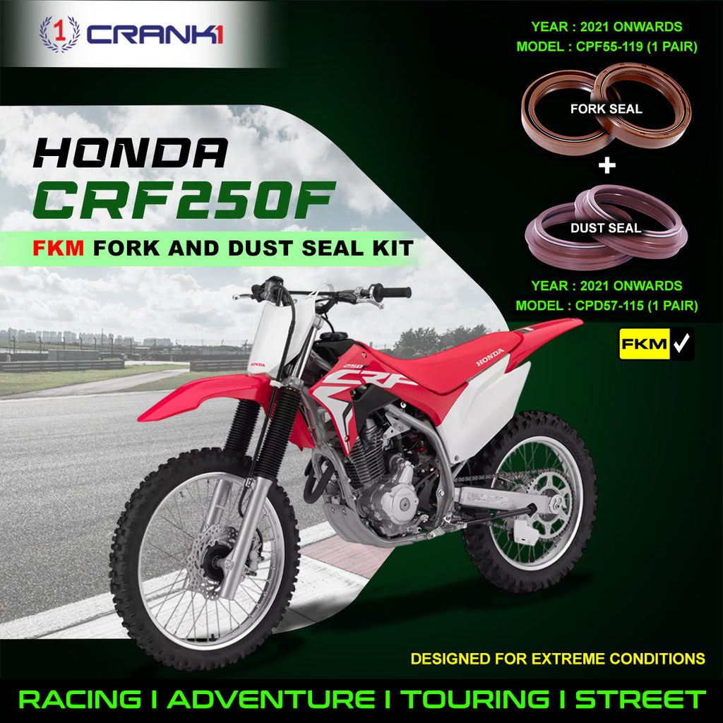 Fork And Dust Seals Kit For Honda CRF250F (2021 Onwards) - CRANK1