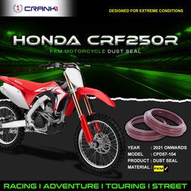 Fork Dust Seals Pair For Honda CRF250R (2021 Onwards) - CPD57-104 - CRANK1