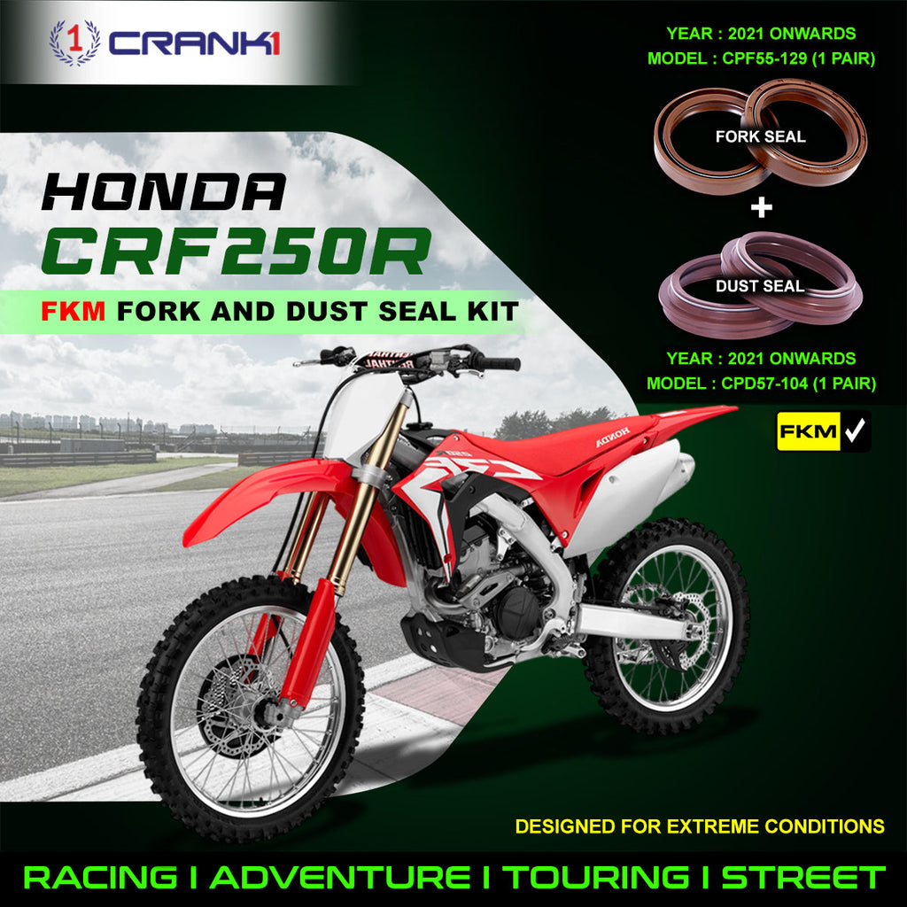 Fork And Dust Seals Kit For Honda CRF250R (2021 Onwards) - CRANK1
