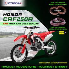 Load image into Gallery viewer, Fork And Dust Seals Kit For Honda CRF250R (2021 Onwards) - CRANK1