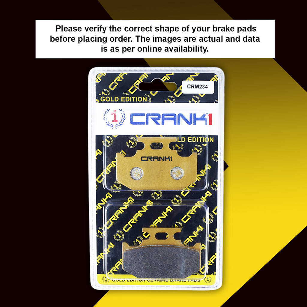 Ceramic Brake Pad For Yamaha R15 V3 - Rear - CRM234 - 1 Set - CRANK1