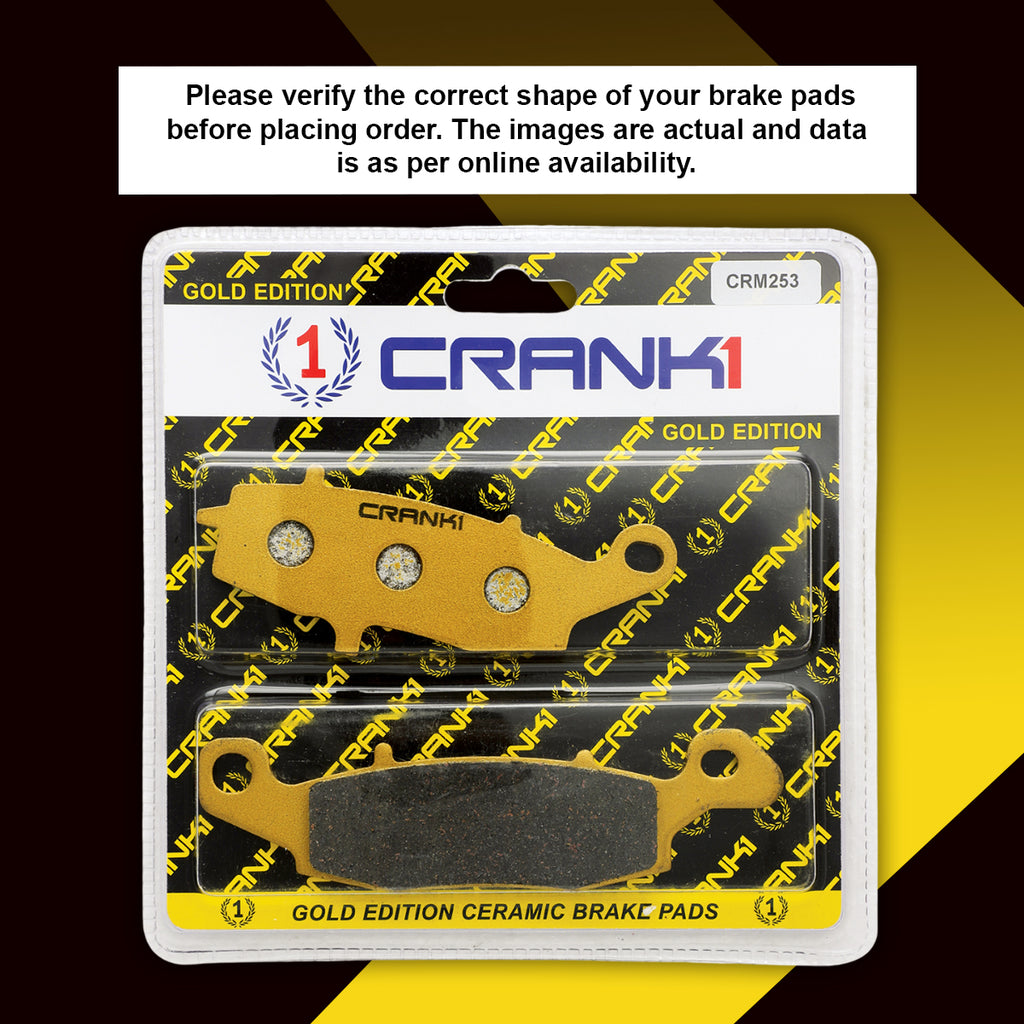 Ceramic Brake Pad For Left and Right Kawasaki Ninja 650 (2006-2016) - Front - CRM534+CRM253 - 2 Sets - Crank1