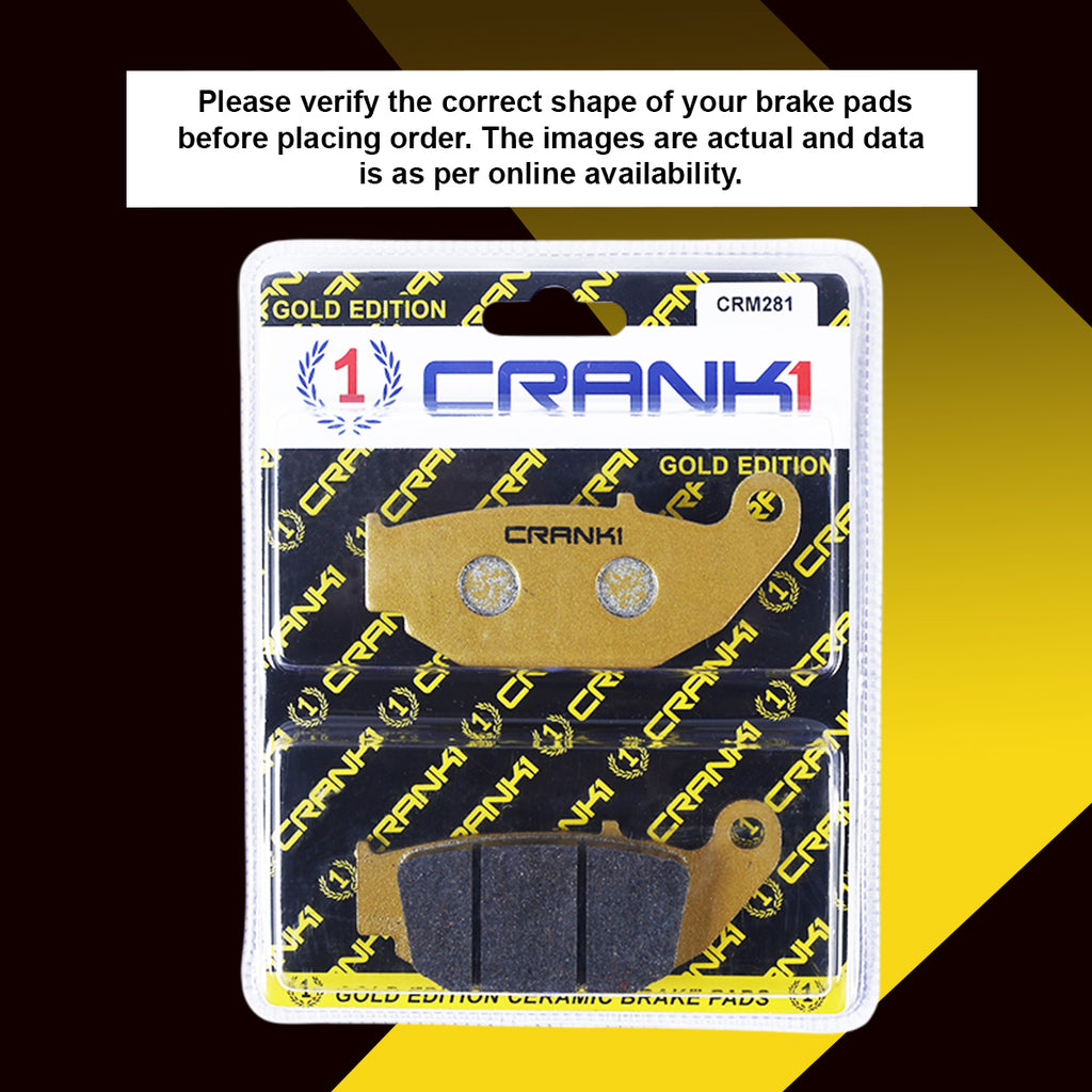 Ceramic Brake Pad For Honda CB200X (2021) - Rear - CRM281 - 1 Set - CRANK1