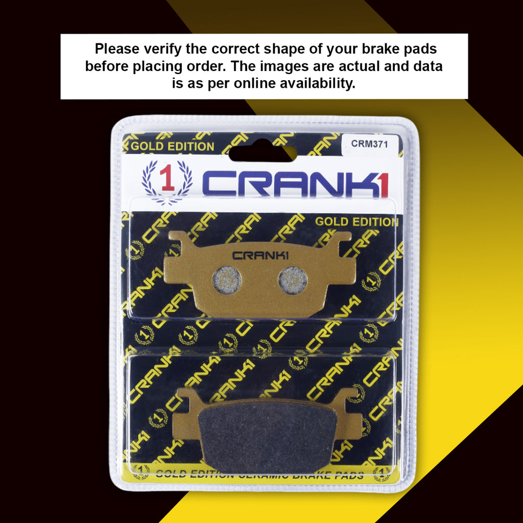 Ceramic Brake Pad For Benelli Imperiale 400 - Rear - CRM371 - 1 Set - Crank1