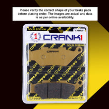 Load image into Gallery viewer, Ceramic Brake Pad For Benelli Imperiale 400 - Front - CRM400 - 1 Set - CRANK1