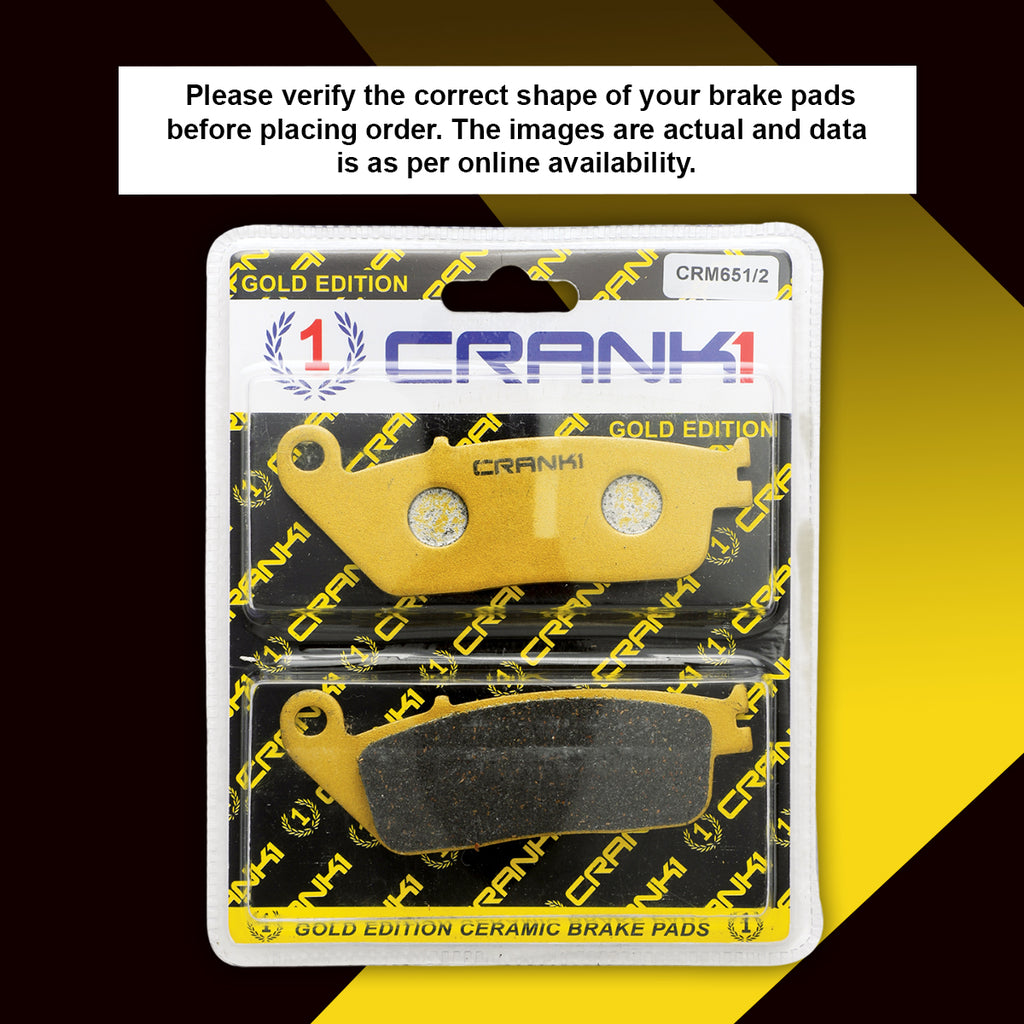 Ceramic Brake Pad For Honda CB350 Highness - Front - CRM651/2 - 1 Set - Crank1