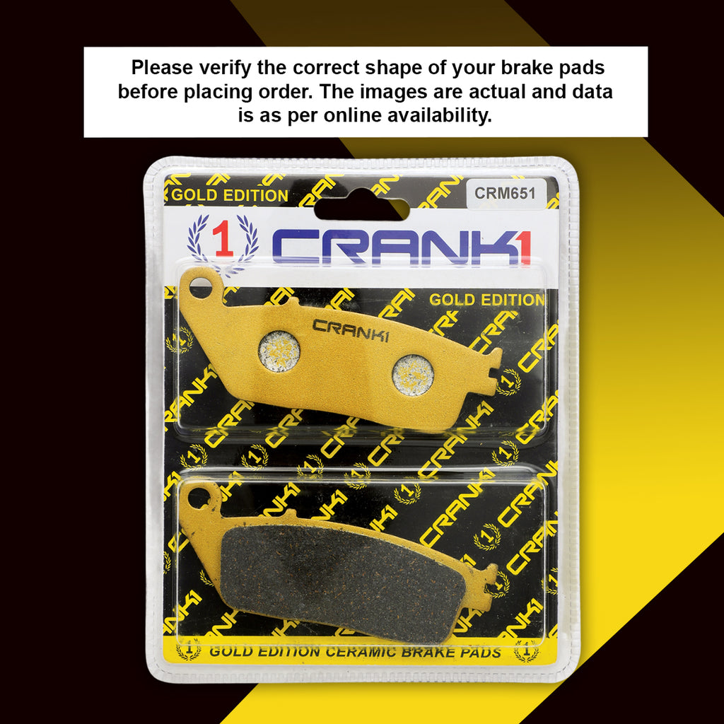 Ceramic Brake Pad For Triumph Tiger 800 - Front - CRM651 - 2 Sets - CRANK1