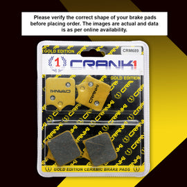 Ceramic Brake Pad For Triumph Street Twin 900 (2019) - Front - CRM689 - 2 Sets - CRANK1