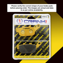 Load image into Gallery viewer, Ceramic Brake Pad For Honda CBR 650F - Rear - CRM741 - 1 Set - CRANK1