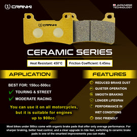 Ceramic Brake Pad For Triumph Street Twin - Front - CRM651/2 - 1 Set - Crank1