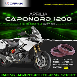 Fork Dust Seals Pair For Aprilia Caponord 1200 (2013-2016) - CPD57-102 - CRANK1