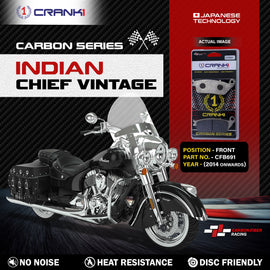 Carbon Brake Pads For Indian Chief Vintage (2014 Onwards) - Front - CFB691 - 1 Set - CRANK1
