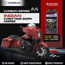Load image into Gallery viewer, Carbon Brake Pads For Indian Chieftain Dark Horse (2018-2019) - Front - CFB691 - 1 Set - CRANK1