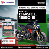 Sintered Brake Pads For Ducati Diavel 1260 S (2019 Onwards) - Front - CB744 - 2 Sets - CRANK1