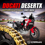 Chain For Ducati DesertX (2022-2023) - 525 Pitch x 114 Links Gold (ZVMX) - CRANK1