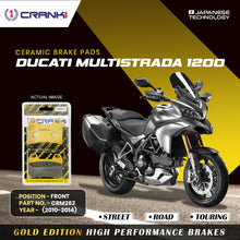 Load image into Gallery viewer, Ceramic Brake Pad For Ducati Multistrada 1200 (2010-2014) - Front - CRM262 - 2 Sets - CRANK1