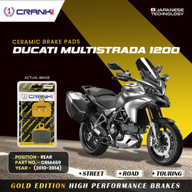 Ceramic Brake Pad For Ducati Multistrada 1200 (2010-2014) - Rear - CRM469 - 1 Set - CRANK1