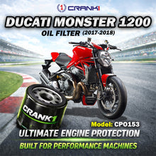 Load image into Gallery viewer, Oil Filter For Ducati Monster 1200 (2017-2018) - CPO153 - CRANK1