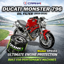 Load image into Gallery viewer, Oil Filter For Ducati Monster 796 (2010-2016) - CPO153 - CRANK1