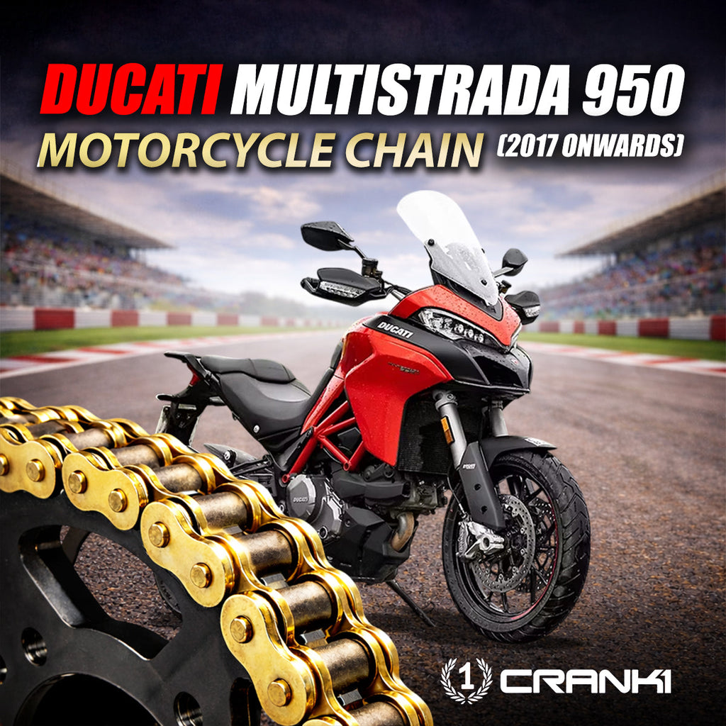Chain For Ducati Multistrada 950 (2017 Onwards) - 525 Pitch x 114 Links Gold (ZVMX) - CRANK1