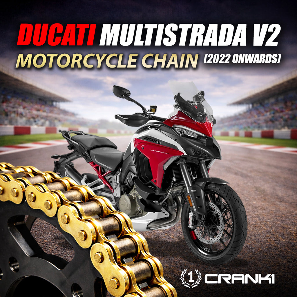 Chain For Ducati Multistrada V2 (2022 Onwards) - 525 Pitch x 114 Links Gold (ZVMX) - CRANK1