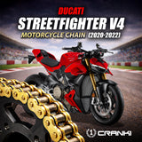 Chain For Ducati Streetfighter V4 (2020-2022)- 525 Pitch x 116 Links Gold (ZVMX) - CRANK1