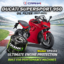 Load image into Gallery viewer, Oil Filter For Ducati SuperSport 950 (2017-2021) - CPO153 - CRANK1