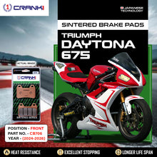 Load image into Gallery viewer, Sintered Brake Pads For Triumph Daytona 675 (2024-2026) - Front - CB706 - 2 Sets - CRANK1