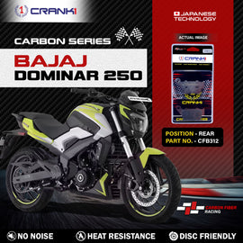 Carbon Brake Pads For Bajaj Dominar 250 - Rear - CFB312 - 1 Set - CRANK1