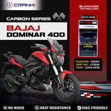 Load image into Gallery viewer, Carbon Brake Pads For Bajaj Dominar 400 (2016-2018) - Front - CFB181 - 1 Set - CRANK1